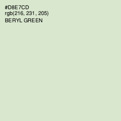#D8E7CD - Beryl Green Color Image